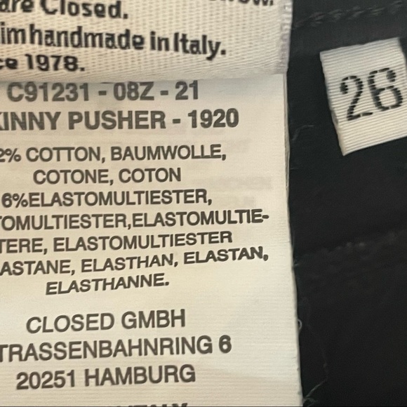Closed Skinny Pusher Jeans Size 26 - Picture 6 of 7